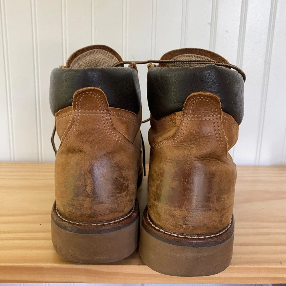 Red Wing Mens Leather Work Boots Size 10 Truwelt Chukka Brown Safety USA Made
